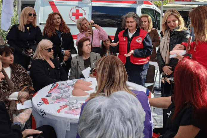 Εκστρατεία ενημέρωσης για τον καρκίνο του μαστού στην Κρήτη Ο Ελληνικός Ερυθρός Σταυρός διοργανώνει εκστρατεία πρόληψης και ενημέρωσης για τον καρκίνο του μαστού σε όλη την Κρήτη, 5–13 Σεπτεμβρίου.
